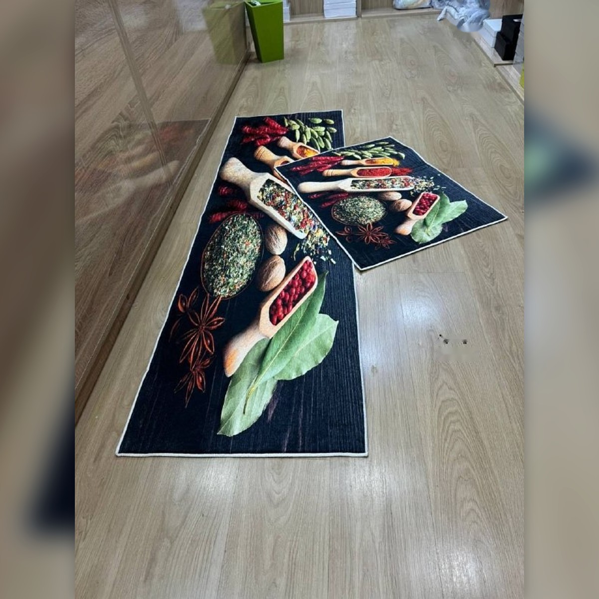 Tapis de cuisine anti-taches, lot de 2 - طابي كوزينة مضاد للبقع، قطعتان