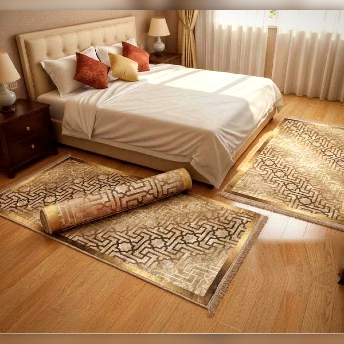 Tapis 3D pour chambre à coucher, lot de 3 Modèle 10 - زرابي 3D لبيت النعاس 3 قطع