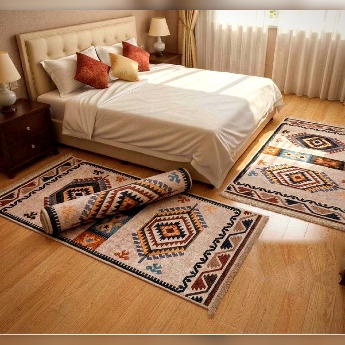 Tapis 3D pour chambre à coucher, lot de 3 Modèle 14 - زرابي 3D لبيت النعاس 3 قطع
