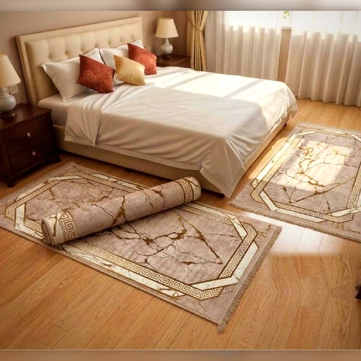 Tapis 3D pour chambre à coucher, lot de 3 Modèle 16 - زرابي 3D لبيت النعاس 3 قطع