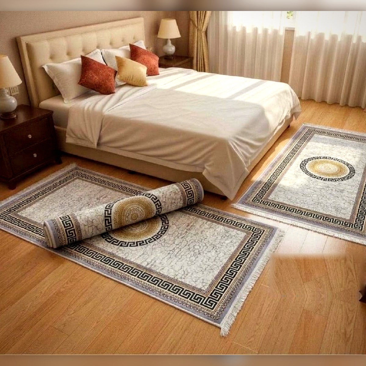 Tapis 3D pour chambre à coucher, lot de 3 Modèle 18 - زرابي 3D لبيت النعاس 3 قطع