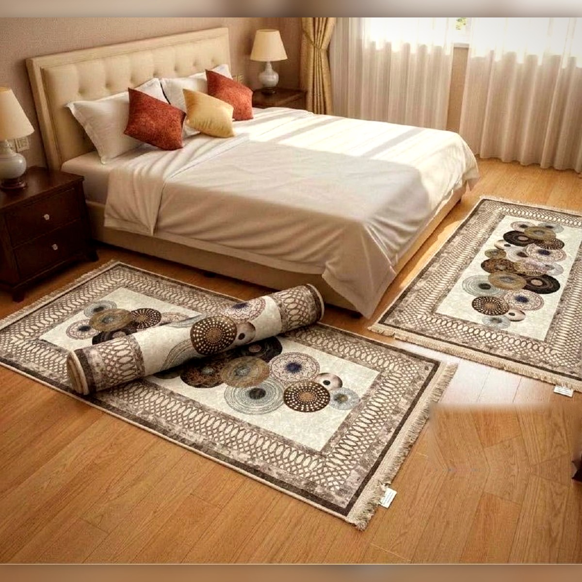 Tapis 3D pour chambre à coucher, lot de 3 Modèle 19 - زرابي 3D لبيت النعاس 3 قطع