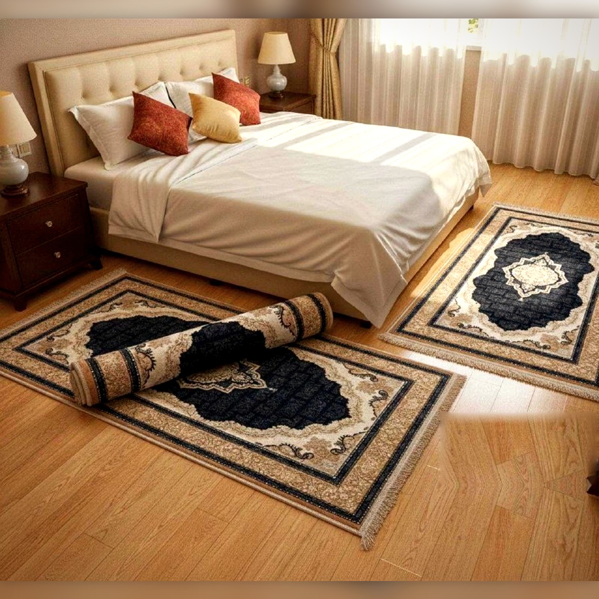 Tapis 3D pour chambre à coucher, lot de 3 Modèle 21 - زرابي 3D لبيت النعاس 3 قطع