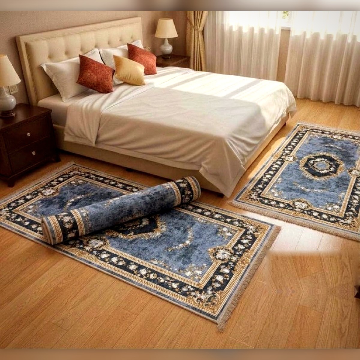 Tapis 3D pour chambre à coucher, lot de 3 Modèle 7 - زرابي 3D لبيت النعاس 3 قطع