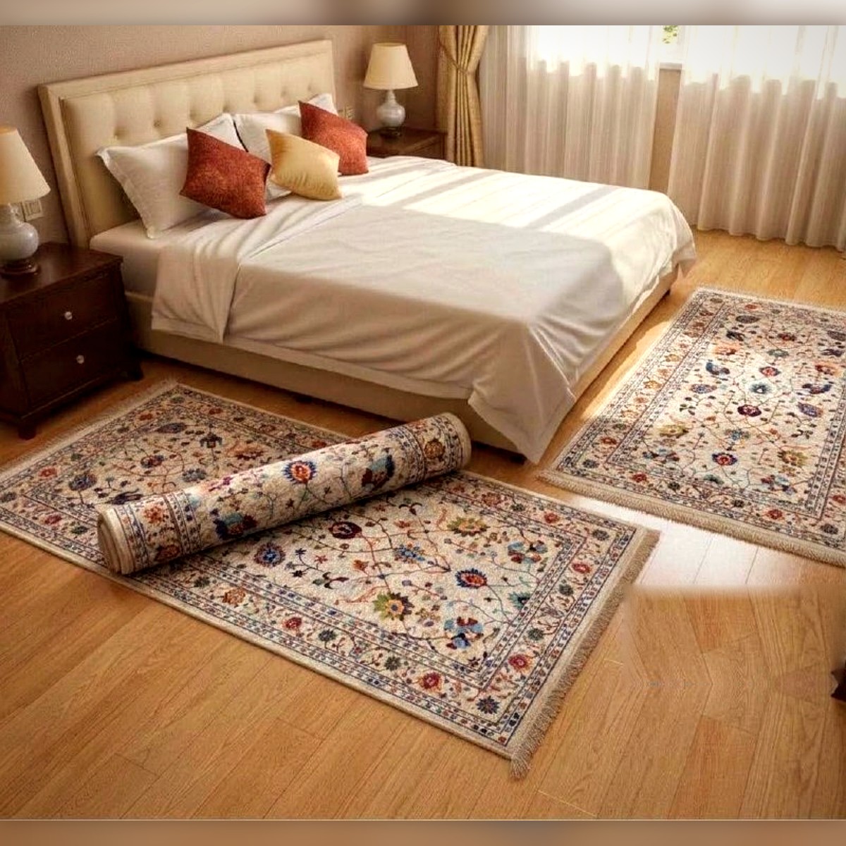 Tapis 3D pour chambre à coucher, lot de 3 Modèle 9 - زرابي 3D لبيت النعاس 3 قطع