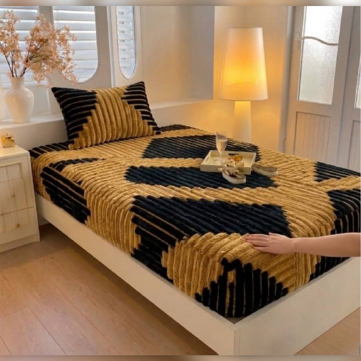 Drap-housse tricot 1 place avec taie d'oreiller - ملاية تريكو بلاستيك لسرير فردي مع غطاء مخدة